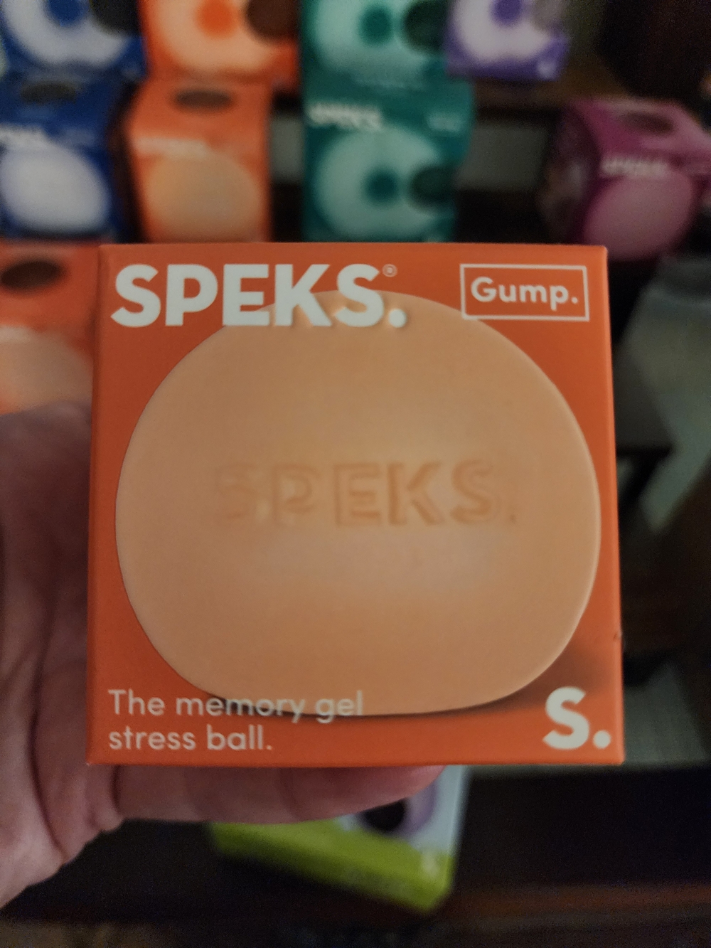 Speks Gump Orange Memory Gel Stress Ball - Kids Toy Case Accessory